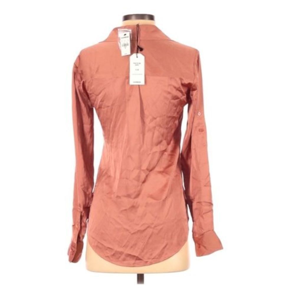 BRAND NEW | EXPRESS LONG SLEEVE SATIN BLOUSE - Picture 2 of 4
